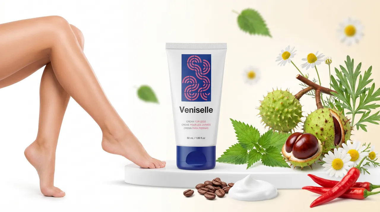 Crema Veniselle rodeada de castaño de Indias, manzanilla, ortiga, café, pimiento rojo y ajenjo