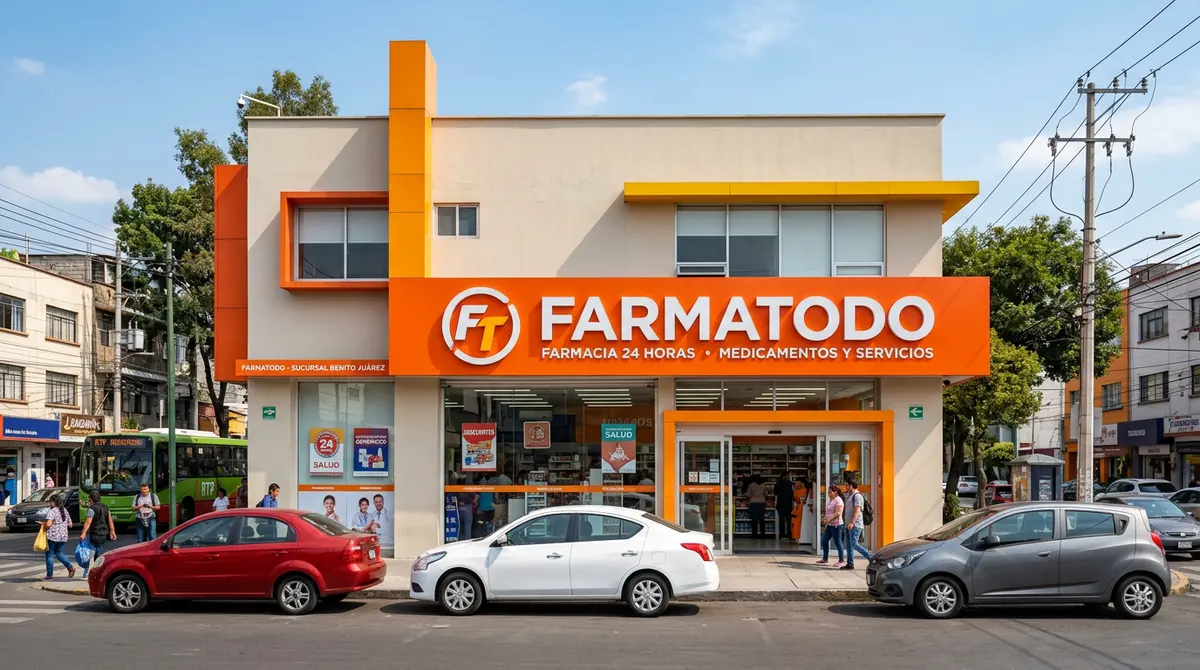 Fachada de una tienda Farmatodo en México